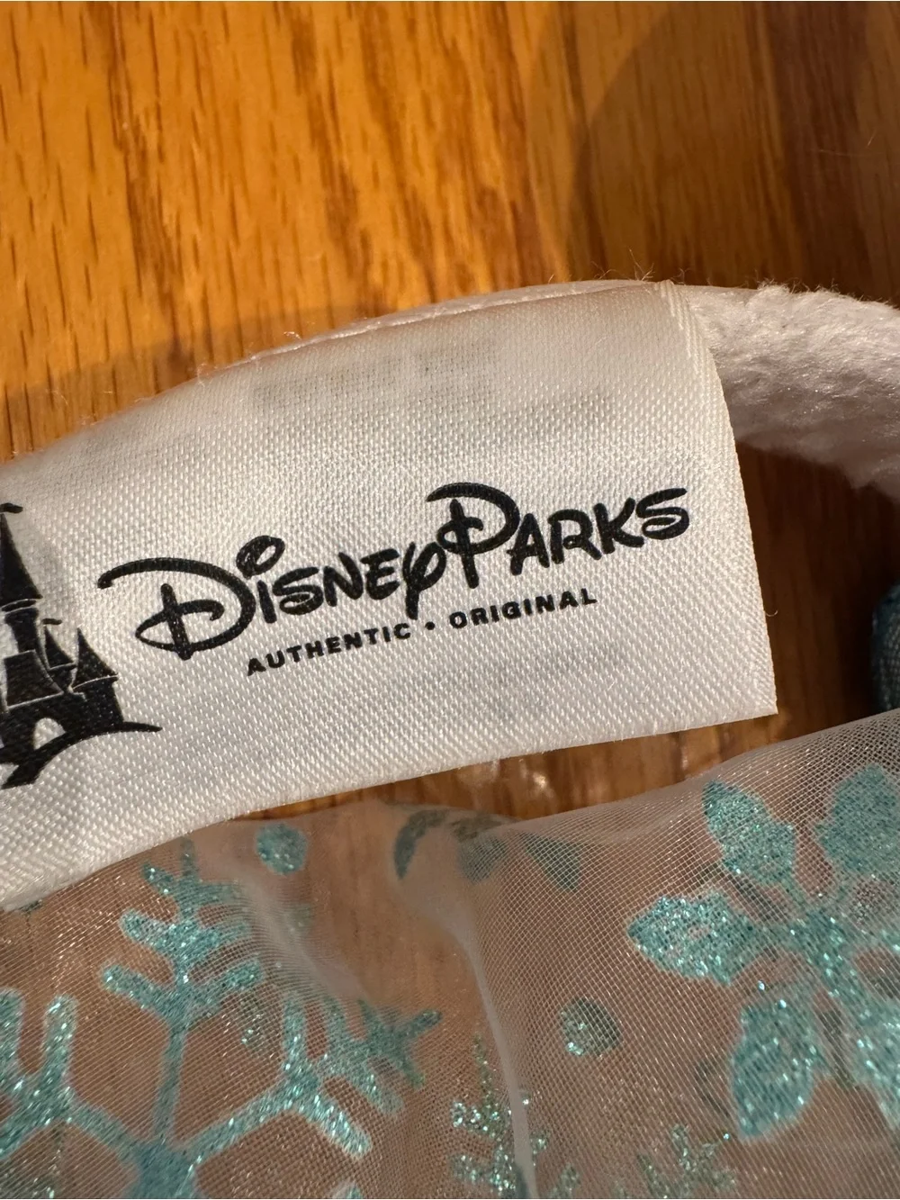 Disney Parks Teal Bow Snowflake Mouse Ear Headband - White & Teal